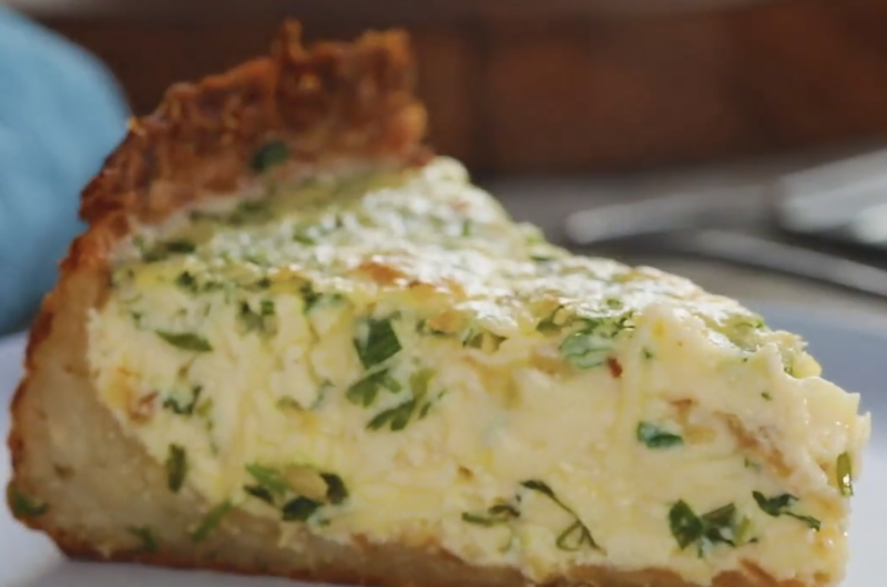 Herb Quiche with Potato Crust